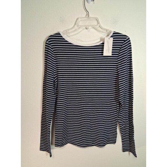 Universal Thread Tops - NWT Universal Thread Long Sleeve T-Shirt Low Back Casual Winter Navy Blue Size X